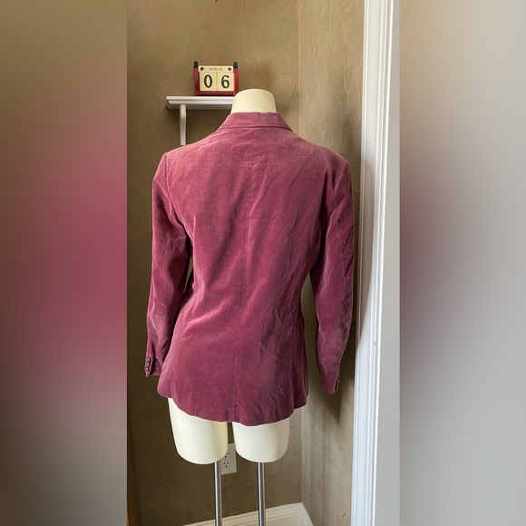 Vintage "Changing Scene" Women's Velvet Blazer Burgundy / Wine/ plum size M - Picture 3 of 13